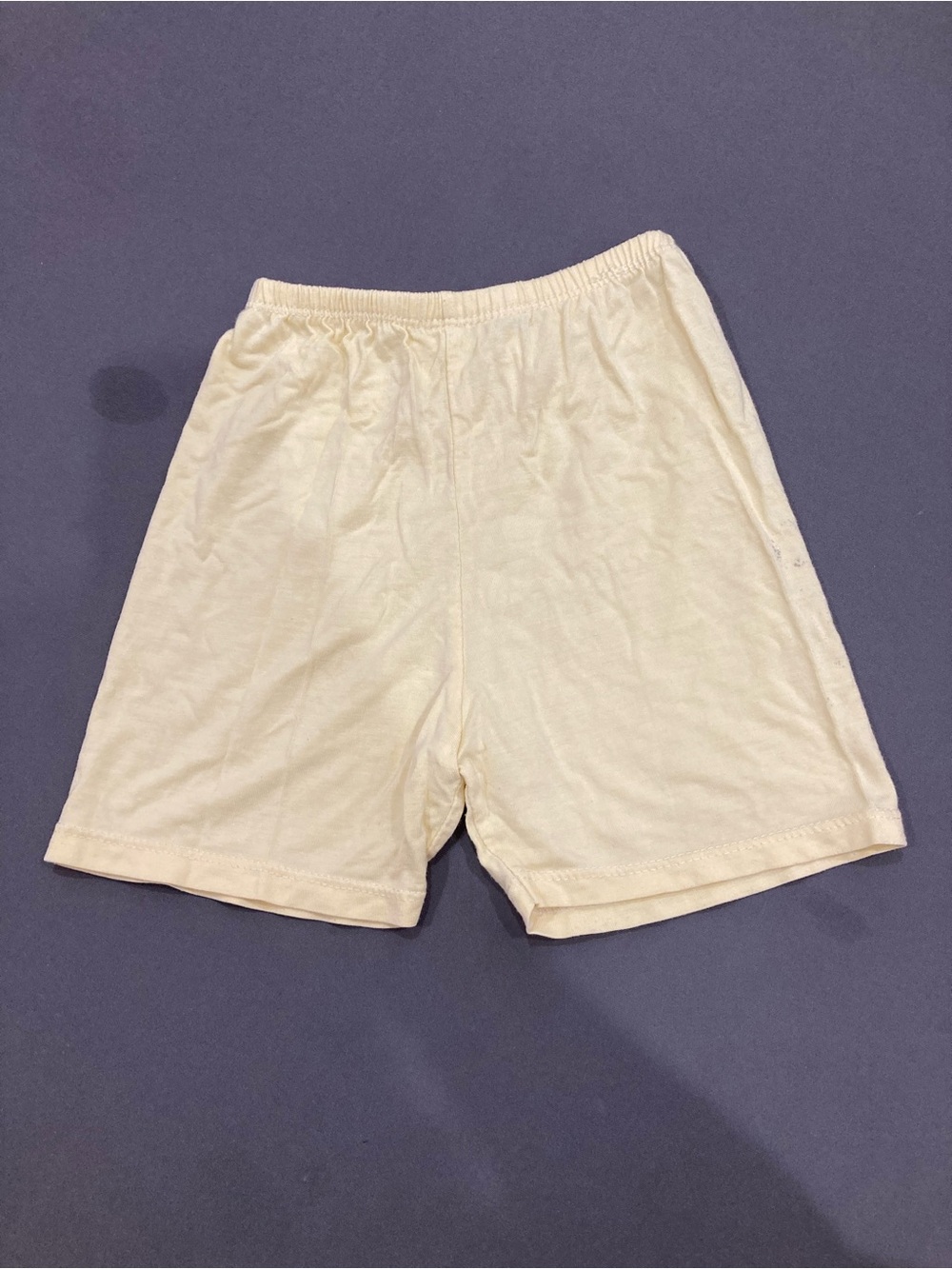 Men's Cream Performance Elastic-Waist Athletic Shorts